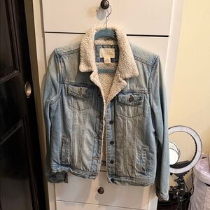 Sky and Sparrow Denim Jacket with Sherpa Lining